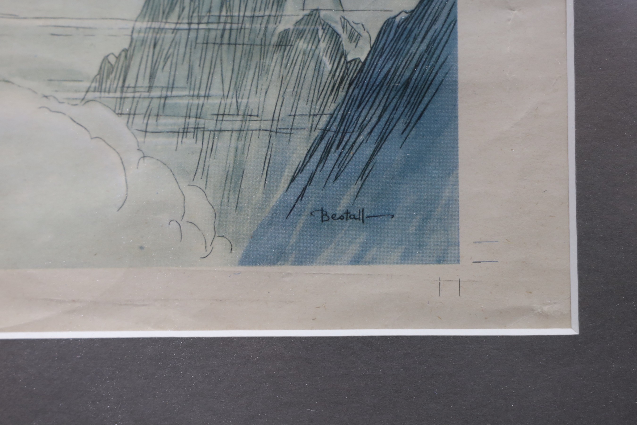 After Alfred Bestall (1892-1986) 1952 Rupert Bear Annual printer’s proof of the endpapers, from Greycaines Printers, 30 x 42cms.